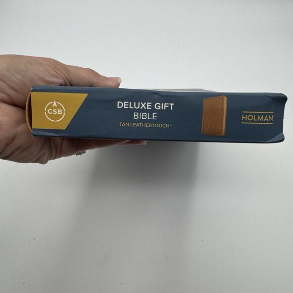 Holman CSB Deluxe Gift Bible Tan Leathertouch Gold Edges New 9781462749331 - Picture 7 of 13